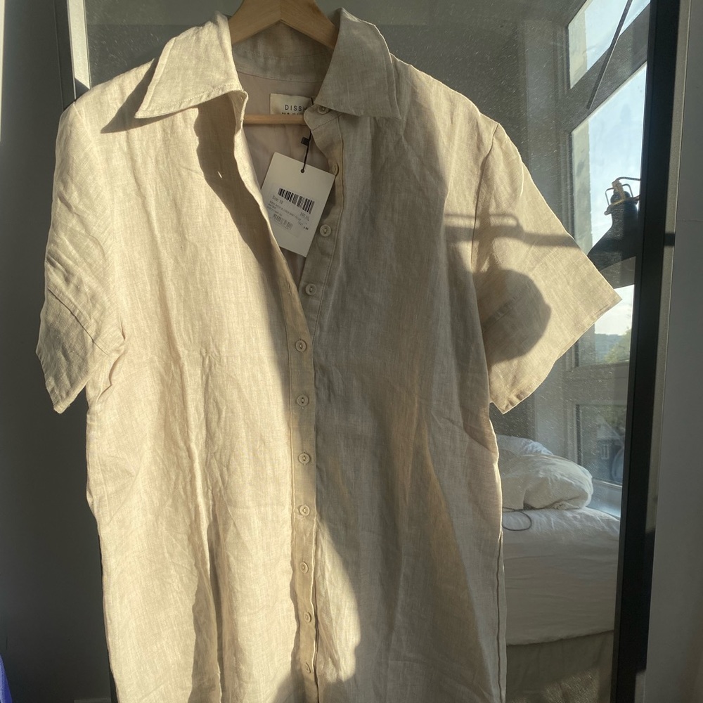 DISSH Linen button up dress - Picture 1 of 5